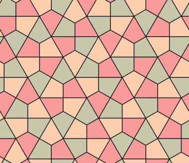 Kesintisiz geometrik desen basit düz vektör çizim. Satır