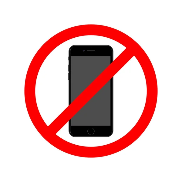 記号を許可されてない携帯電話 — ストックベクタ