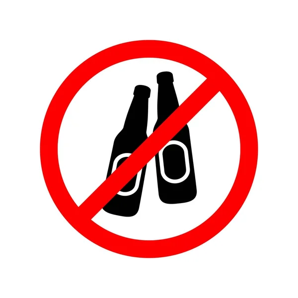 Keine Alkoholgetränke erlaubt Schild — Stockvektor