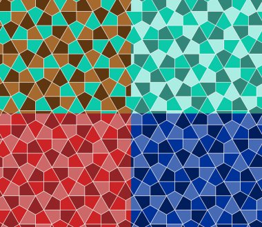 Kesintisiz geometrik desen basit düz vektör çizim ayarla. 