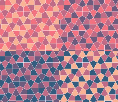 Kesintisiz geometrik desen basit düz vektör çizim ayarla. 