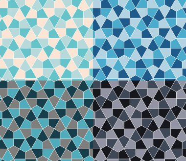 Kesintisiz geometrik desen basit düz vektör çizim ayarla. 