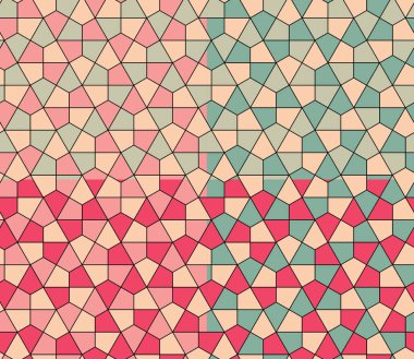 Kesintisiz geometrik desen basit düz vektör çizim ayarla. 