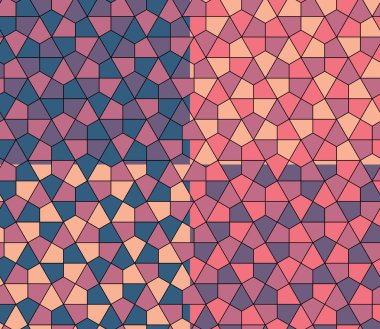 Kesintisiz geometrik desen basit düz vektör çizim ayarla. 