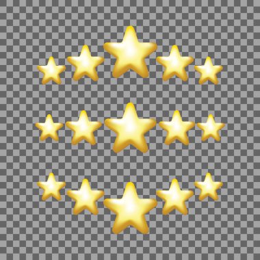 5 yıldız vektör simgesi, sırası, altın favori web simgesi