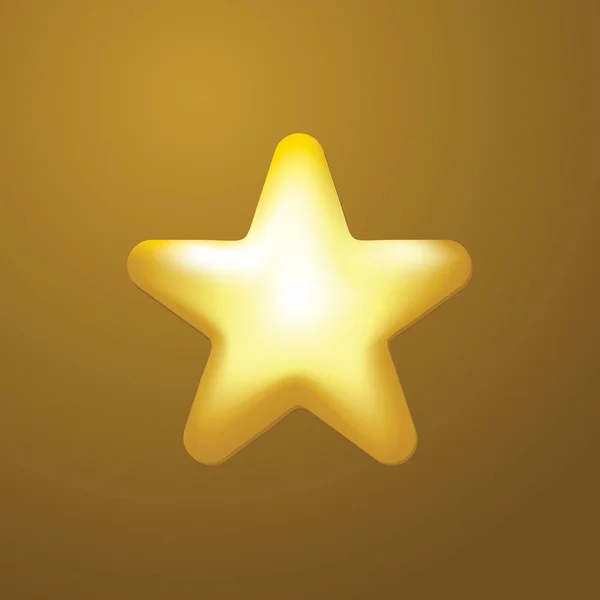 Sternvektorsymbol, Rang, Gold Lieblings-Websymbol — Stockvektor