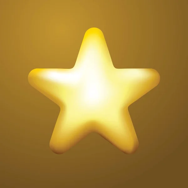 Star vector icon, rank, gold favorite web symbol — Stock Vector