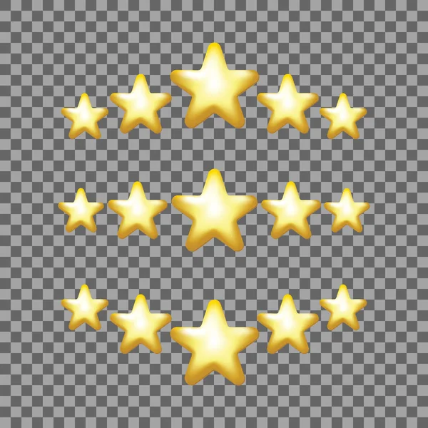 5 yıldız vektör simgesi, sırası, altın favori web simgesi