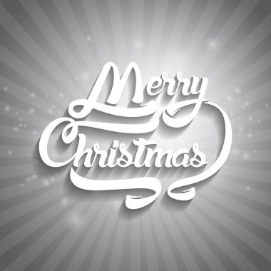 Noel tebrik kartı metin. Neşeli Noel yazı, vektör 