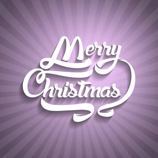 Christmas greeting card text. Merry Christmas lettering, vector — Stock Vector