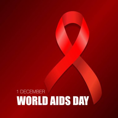 Dünya AIDS günü poster afiş kavramı. 1 Aralık