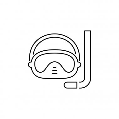 Dalış maske simge basit düz stil tasarlamak