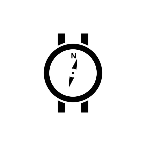 Kompass Symbol einfach flachen Stil Symbol Illustration — Stockvektor
