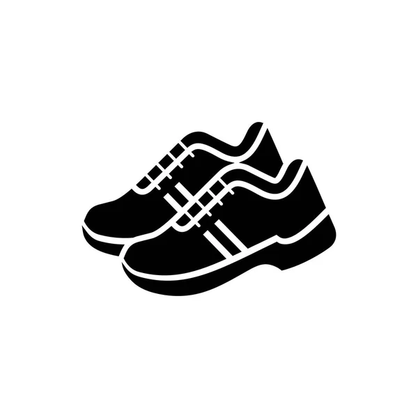Sport sneakers footwear simple flat style icon — Stock Vector