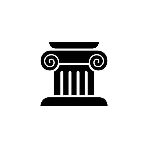 Sütun büyük simgesi logosu basit düz biçim illüstrasyon işareti — Stok Vektör