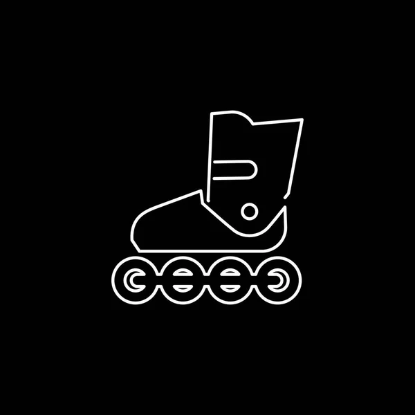 Inline skates eenvoudige vlakke stijl pictogram illustratie — Stockvector