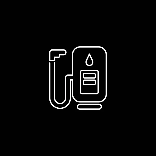 Stacja paliw wyposażenie proste płaski ikona ilustracja — Wektor stockowy