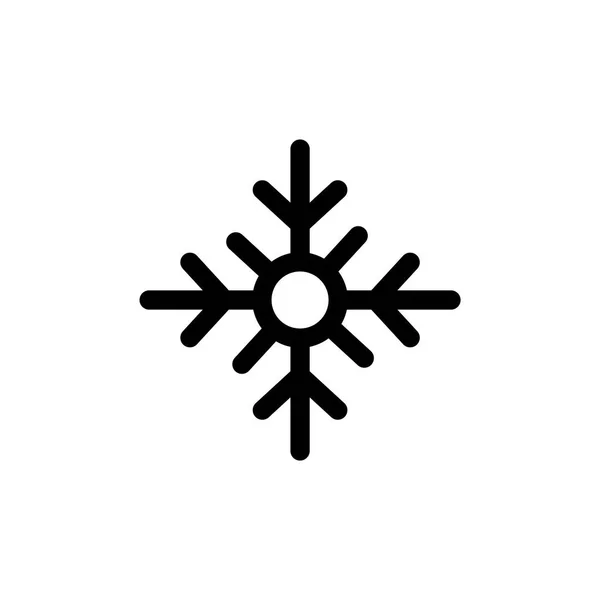 Fiocco di neve semplice stile piatto icona vettoriale illustrazione — Vettoriale Stock