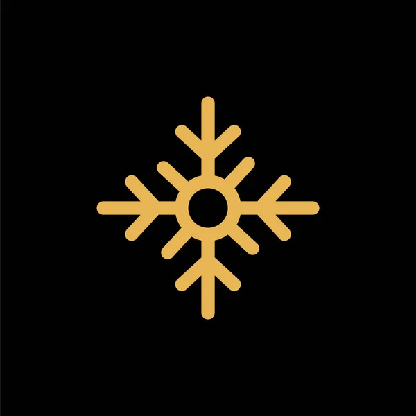 Snowflake simple style flat icon vector illustration — Stock Vector