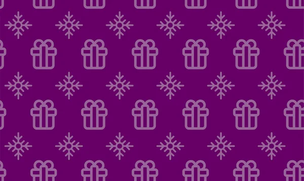 Noel hediye paketleme basit vektör çizim için seamless modeli semboller