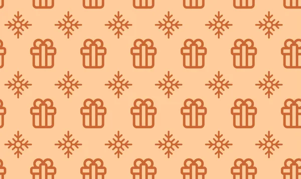 Weihnachtssymbole nahtloses Muster für Geschenkverpackungen einfache Vektorillustration — Stockvektor