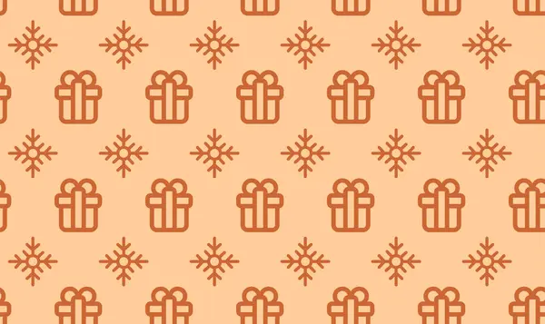 Noel hediye paketleme basit vektör çizim için seamless modeli semboller