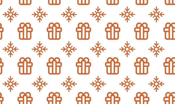 Noel hediye paketleme basit vektör çizim için seamless modeli semboller