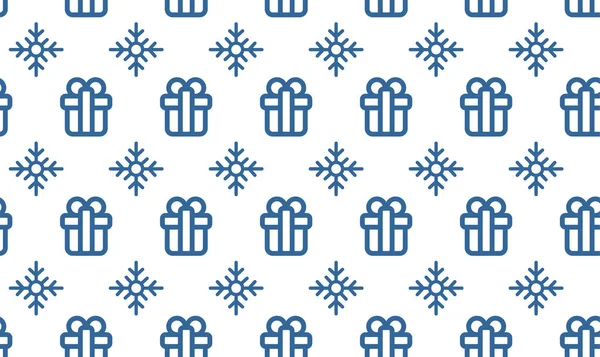 Noel hediye paketleme için seamless modeli basit vektör çizim semboller
