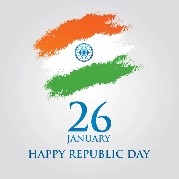 Dzień Republiki Indii Życzeniami Projektowania Wektorowego Stycznia Dzień Republiki Indii — Wektor stockowy