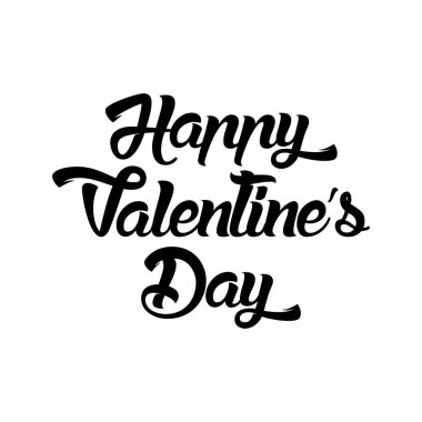 Mutlu Sevgililer günü el yazısı tasarım metin renk üzerinde yazı 