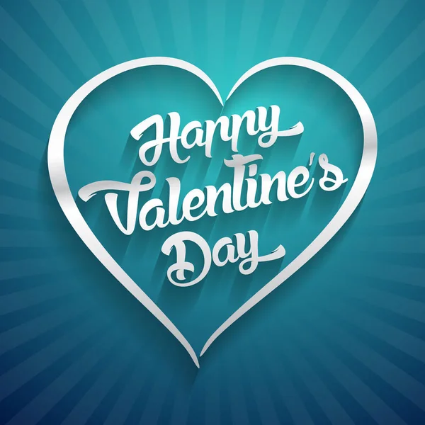 Boldog Valentin-napot kézírásos betűk design szöveget színes háttéren — Stock Vector