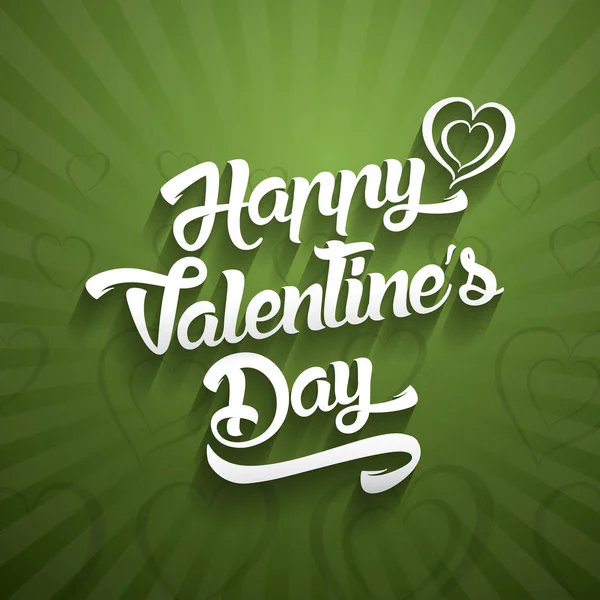 Happy Valentines Day odręcznie napis projekt tekst na kolor tła — Wektor stockowy