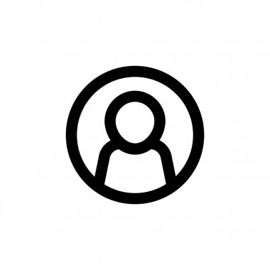 Profil simgesi basit düz stil kullanıcı arabirimi tasarımı için