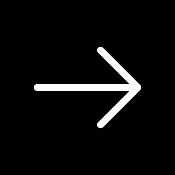 Icono de flecha para un diseño simple de ui de estilo plano — Vector de stock