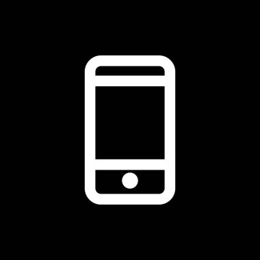 Akıllı telefon simgesi basit düz stil kullanıcı arabirimi tasarımı için