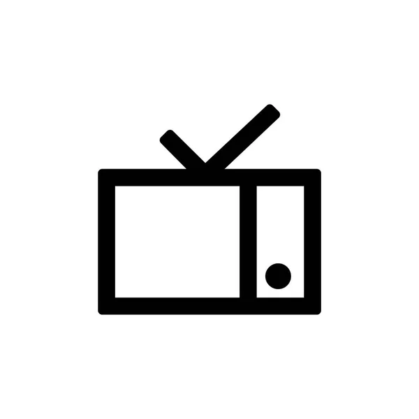 TV-ikonen för enkel platta stil ui design — Stock vektor