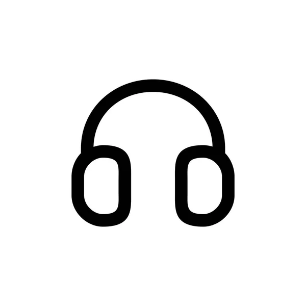 Ícone de fones de ouvido para design simples estilo plano ui — Vetor de Stock