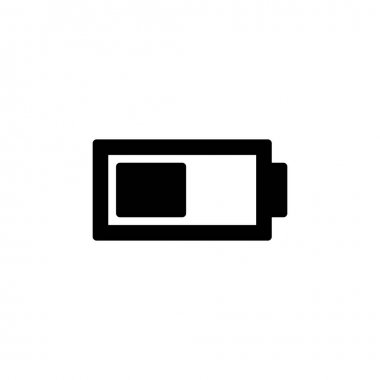 Pil simgesi basit düz stil kullanıcı arabirimi tasarımı için