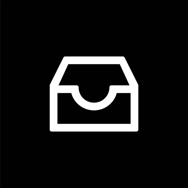 Ícone de caixa para design simples estilo plano ui —  Vetores de Stock