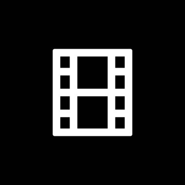 Film kaset simgesi basit düz stil kullanıcı arabirimi tasarımı için