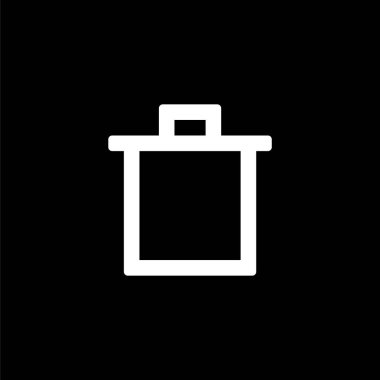 Çöp tenekesi simgesine basit düz stil kullanıcı arabirimi tasarımı için