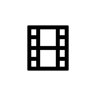 Film kaset simgesi basit düz stil kullanıcı arabirimi tasarımı için