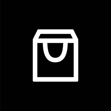 Kağıt çanta simgesi basit düz stil kullanıcı arabirimi tasarımı için