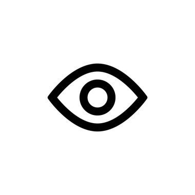 Basit düz stil kullanıcı arabirimi tasarımı için göz simgesini