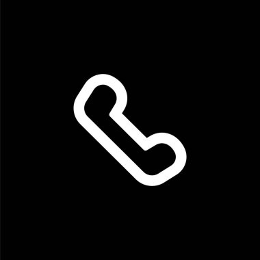 Telefon simgesi basit düz stil kullanıcı arabirimi tasarımı için