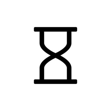 Kum saati simgesi basit düz stil kullanıcı arabirimi tasarımı için