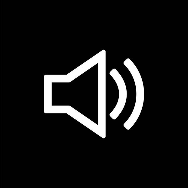 Значок объема для простого дизайна в плоском стиле ui
