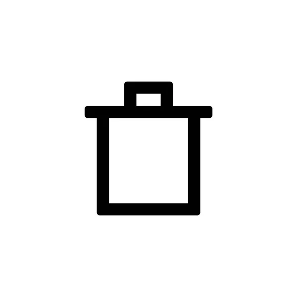 Trash can icon for simple flat style ui design — Stockvector