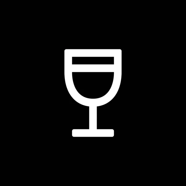 Icono de copa de vino para un diseño simple de ui de estilo plano — Archivo Imágenes Vectoriales