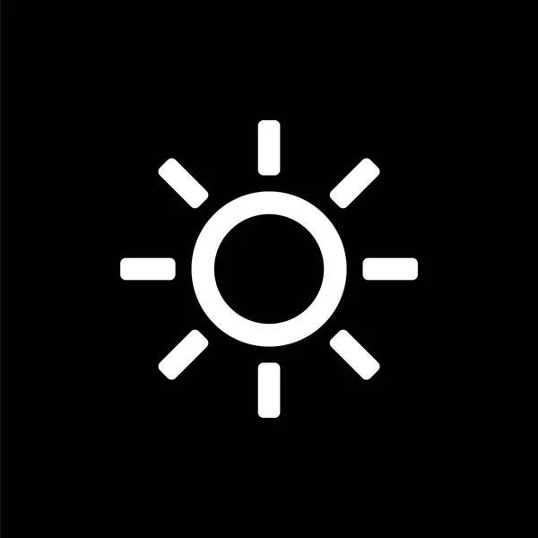 Icono de sol para un diseño simple de estilo plano ui — Vector de stock